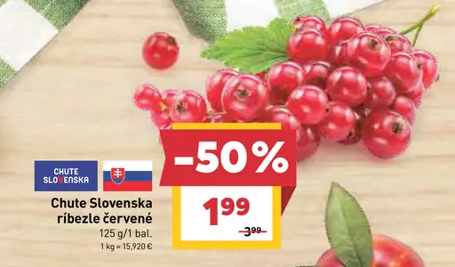 Chute Slovenska ríbezle červené