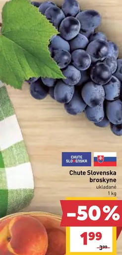 Chute Slovenska broskyne ukladané