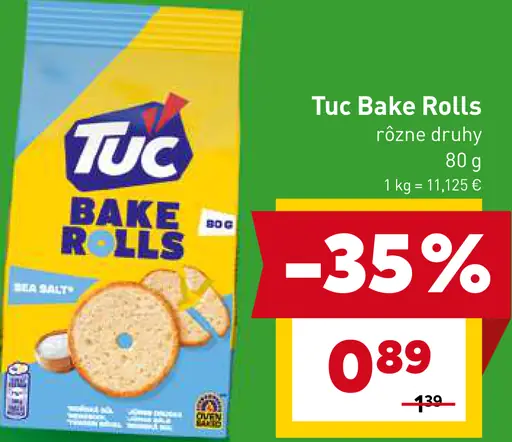 Tuc Bake Rolls viac druhov