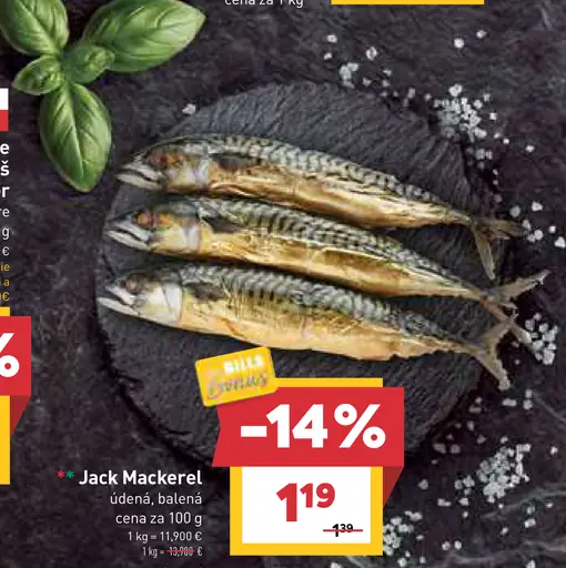 Jack Mackerel údená makrela, balená