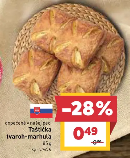 Taštička tvaroh-marhuľa