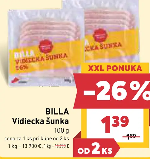 BILLA Viediecka šunka