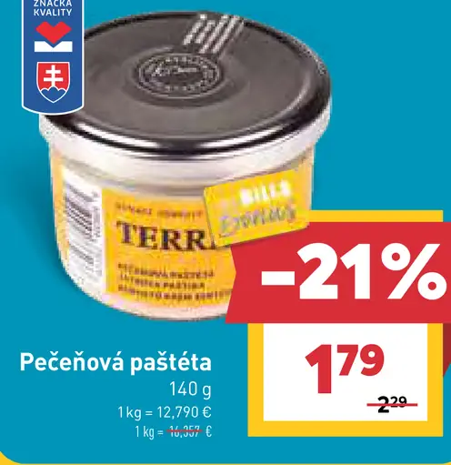 BILLA Pečeňová paštéta