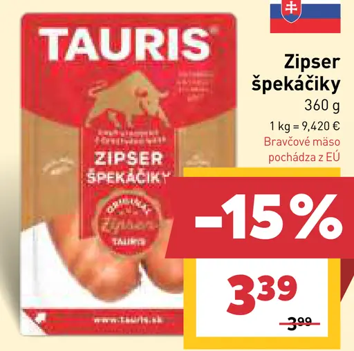 Tauris Zipser špekáčiky