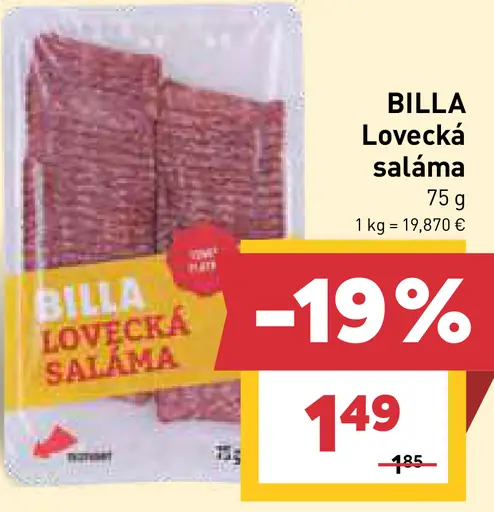 BILLA Lovecká saláma