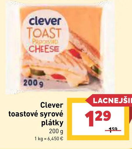 Clever toastové syrové plátky