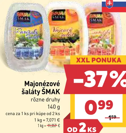 Majonézové šaláty Šmak