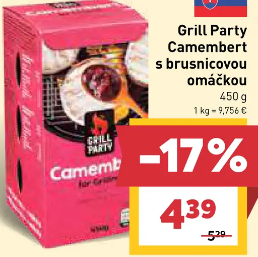 Grill Party camembert na gril s brusnicovou omáčkou