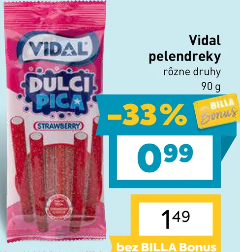 Vidal pelendreky, rôzne druhy