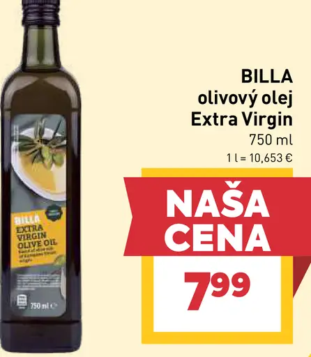 BILLA Olivový olej Extra Virgin