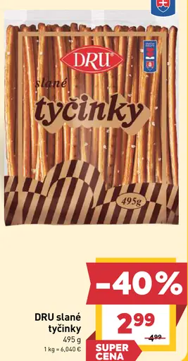 Dru slané tyčinky