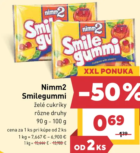 Nimm2 Smilegummi želé cukríky