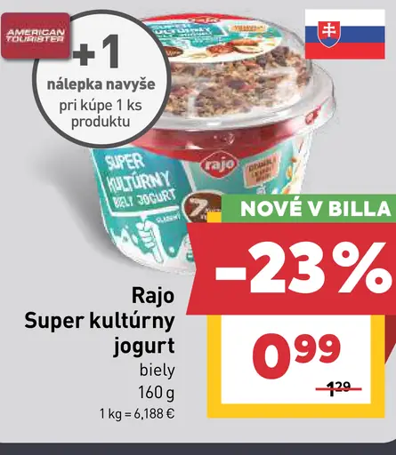 Rajo Super kultúrny biely jogurt
