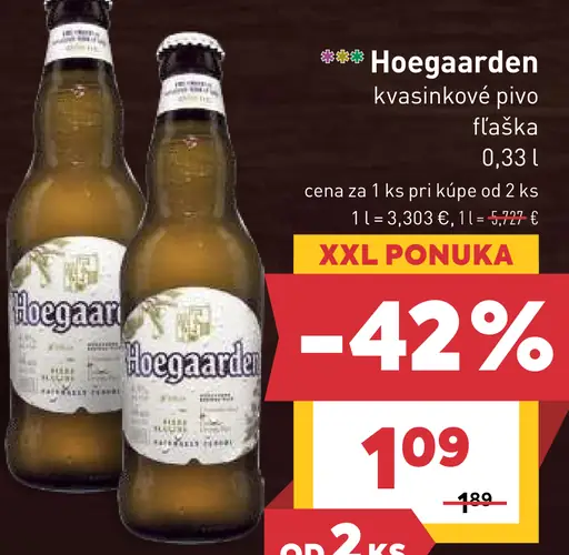 Hoegaarden kvasinkové pivo