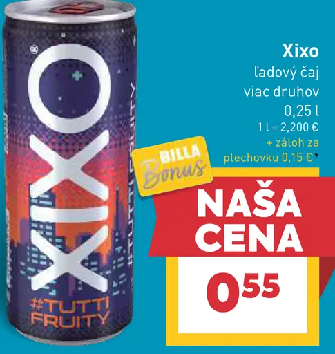 Xixo ľadový čaj rôzne druhy