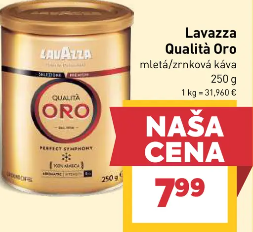 Lavazza Qualita Oro Pražená zrnková káva