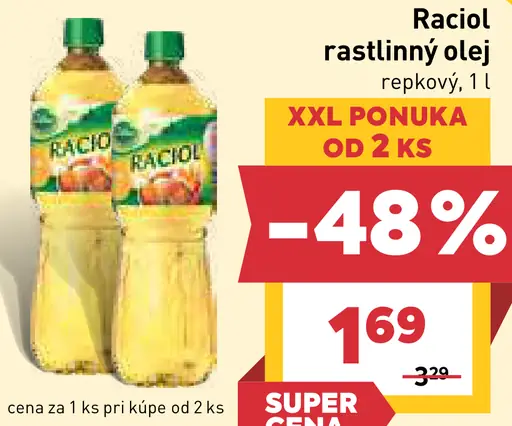 Raciol rastlinný olej