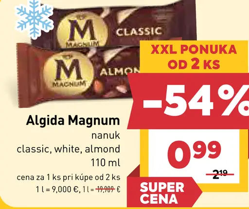 Algida Magnum classic, white, almond plechovka