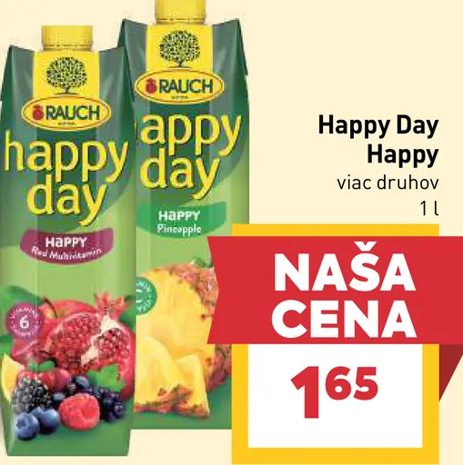 Rauch Happy Day ovocný nápoj rôzne druhy