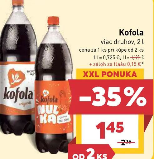 Kofola rôzne druhy