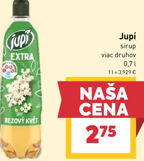 Jupí sirup rôzne druhy