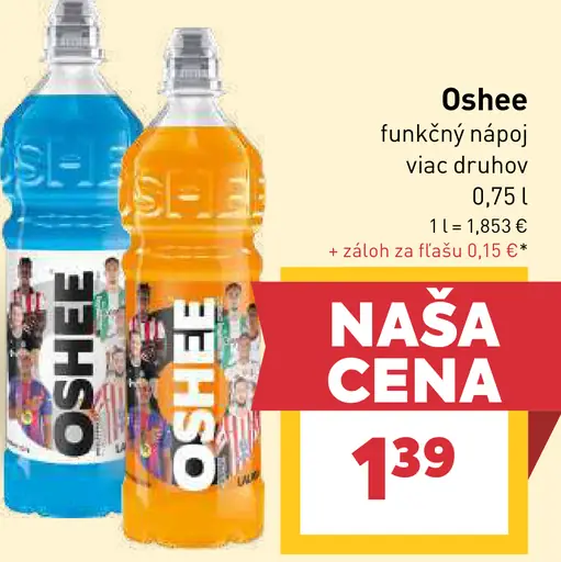 Oshee funkčný nápoj viac druhov