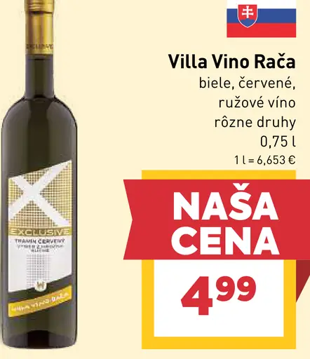 Villa Vino Rača víno, biele, červené, ružové, rôzne druhy