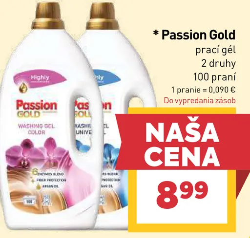 Passion Gold prací gél