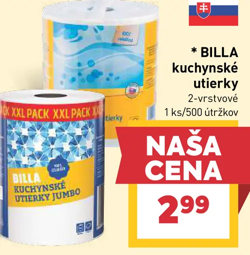 BILLA kuchynské utierky 2-vrstvové