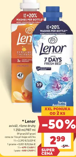 Lenor aviváž, rôzne druhy, 1 250 ml