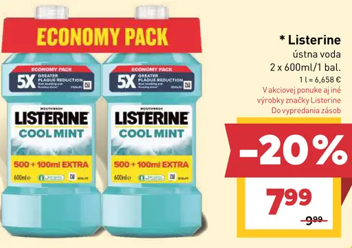 Listerine Cool Mint ústna voda