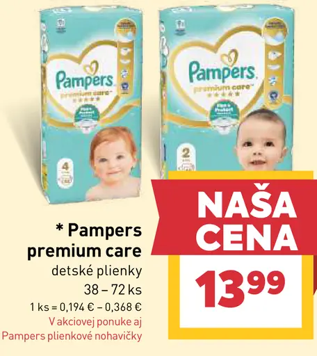 Pampers premium care detské plienky