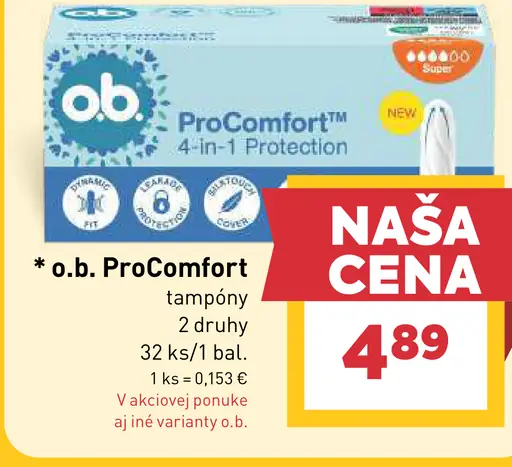 O.B. tampóny ProComfort
