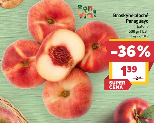 Bon Via Broskyne ploché Paraguayo