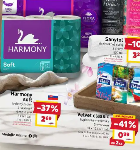 Harmony Soft 3-vrstvový toaletný papier