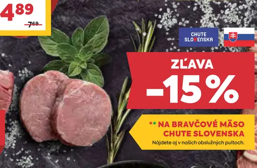 Bravčová krkovička bez kosti, plátky