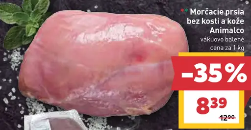 Animalco morčacie prsia bez kosti a kože, vákuovo balené
