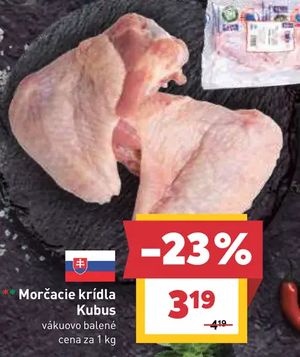 Kubus morčacie krídla vákuovo balené