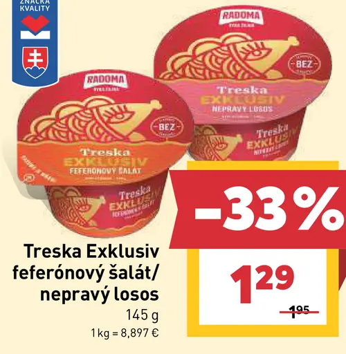 Radoma Treska Exklusiv feferónový šalát/nepravý losos