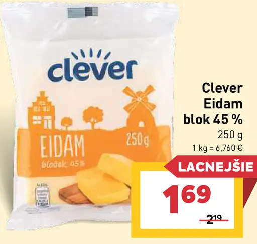 Clever eidam blok 45 %