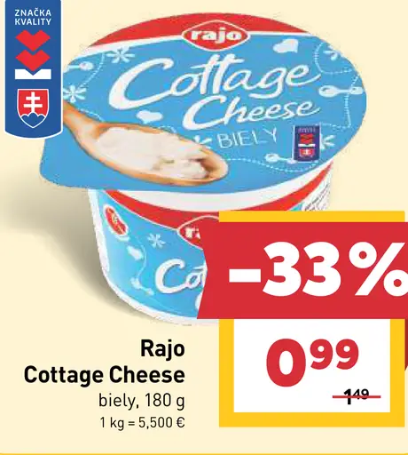 Rajo Cottage Cheese biely