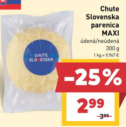 Chute Slovenska parenica údená/neúdená