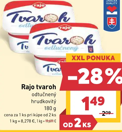 Tvaroh odtučnený hrudkovitý