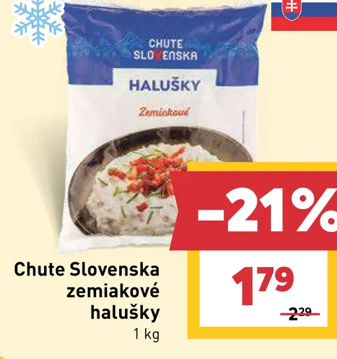 Chute Slovenska zemiakové halušky
