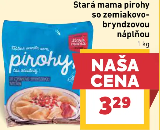 Stará Mama Pirohy so zemiakovo-bryndzovou náplňou