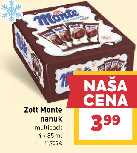 Zott Monte nanuk multipack
