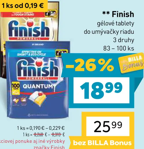 Finish gélové tablety do umývačky riadu
