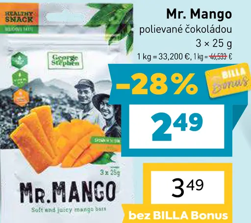 Mr. Mango polievané čokolády