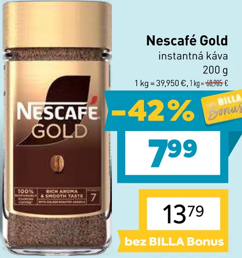 NESCAFÉ GOLD, instantná káva