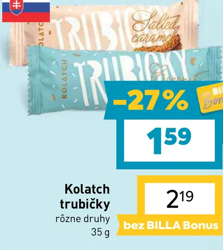 Kolatch trubičky, viac druhov